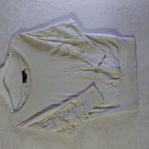 American Eagle Outfitters white 1/4 lace back knit shirt, Y2K, Preppy, Girly